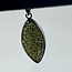 Moldavite Pendant - Marquise Marquee Bezel Faceted - Sterling Silver