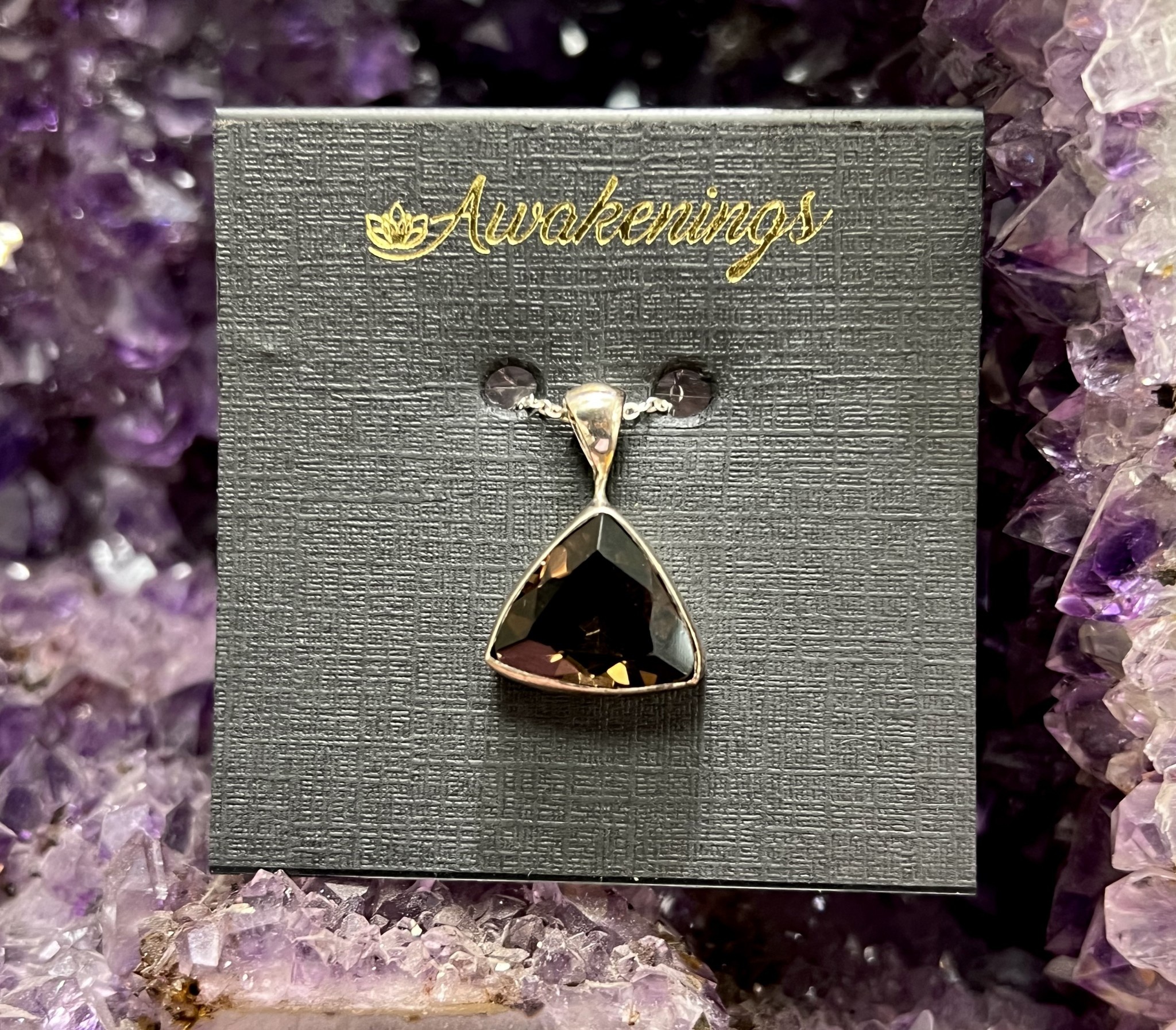 Smoky quartz pendant necklace best sale