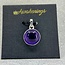 Amethyst Pendant - Round Sterling Silver