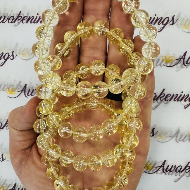 Lemon (Yellow) Quartz Bracelets - 10mm
