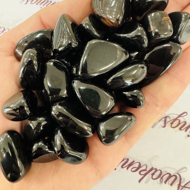 Midnight Lace Black Obsidian - Tumbled