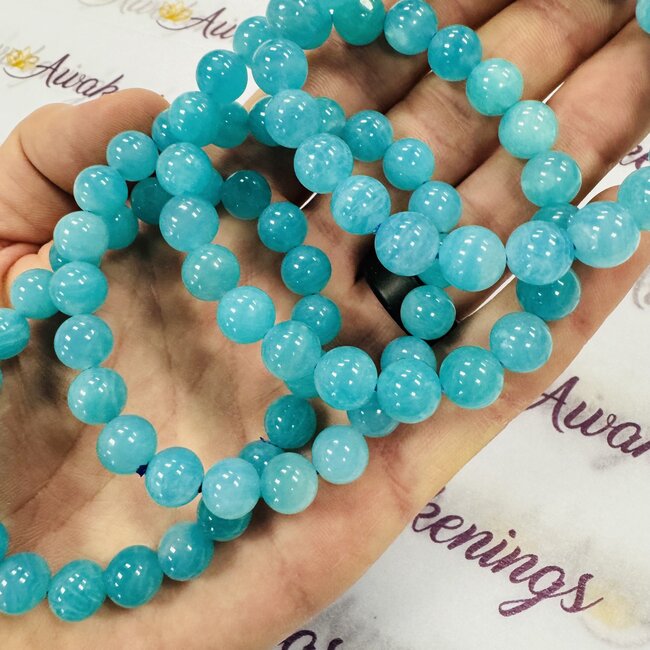 Russian Amazonite Bracelets - (8 - 9mm)