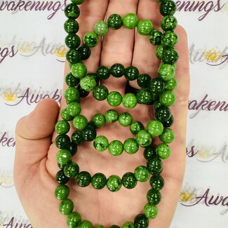Green Strawberry Quartz (Guava) Bracelets - 8mm