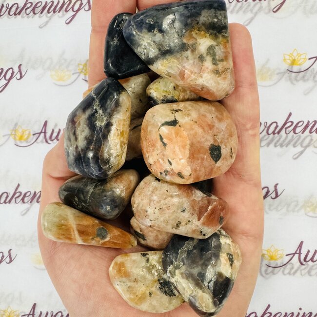 Sunstone & Iolite (Water Sapphire)  - Large Tumbled