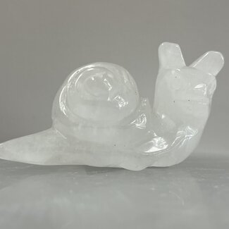 Clear Quartz Snails - 2.5" Figurine Carving