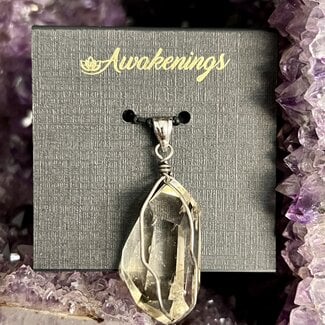 Congo Citrine Pendant-Wire Wrapped Double Terminated DT