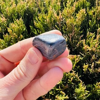 Blue Richterite (Blue Sugilite) & Bustamite Tumbled Specimen - 36.58grams