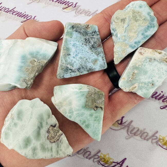 Larimar Slab Slice - Medium Polished