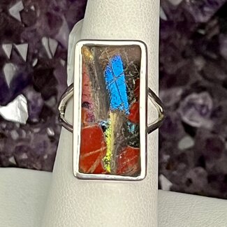 Mixed Butterfly Ring - Size 7 Rectangle - Sterling Silver Emerge Collection