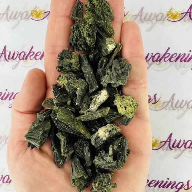Green Epidote (Pistacite) - Mini Rough Raw Natural