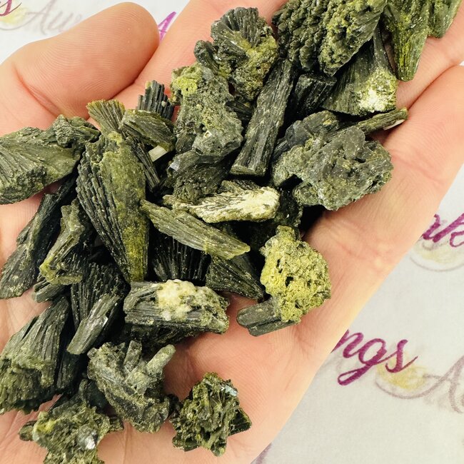 Green Epidote (Pistacite) - Mini Rough Raw Natural