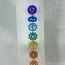 Selenite (Satin Spar Gypsum) Chakra Tower Point Generator - 6" Engraved Symbols Large