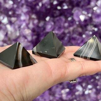 Black Onyx Pyramid - 1"