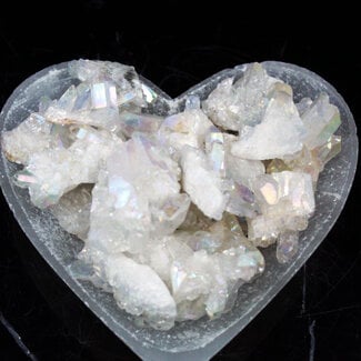 Angel White Aura Clear Quartz Cluster-Extra Small Rough Raw Natural