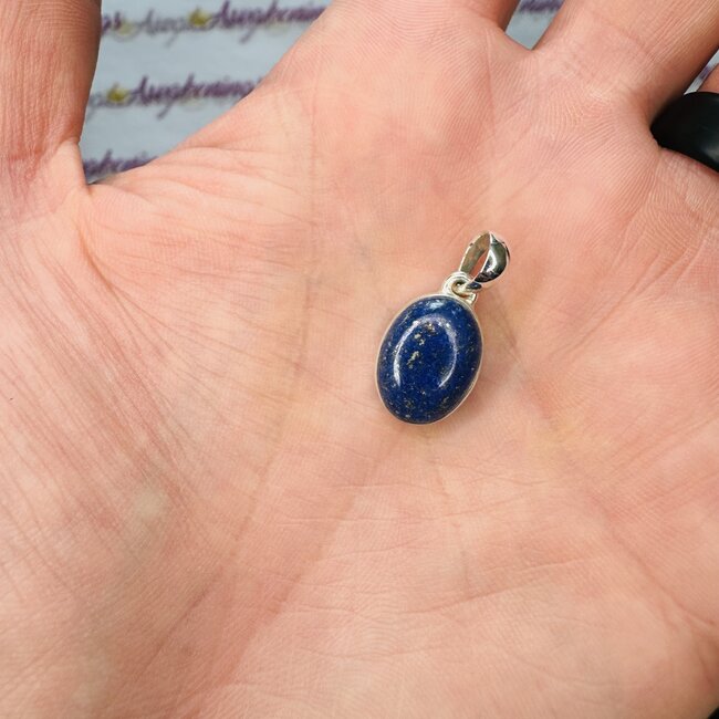 Lapis Lazuli Pendant - Oval Sterling Silver