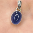 Tanzanite Pendant - Oval Bezel Set Sterling Silver