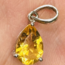 Citrine Pendant-Teardrop/Pear Faceted Sterling Silver