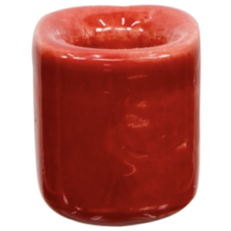 Mini Magic Ritual Candle Holder Red 1" Ceramic - Chime Spell