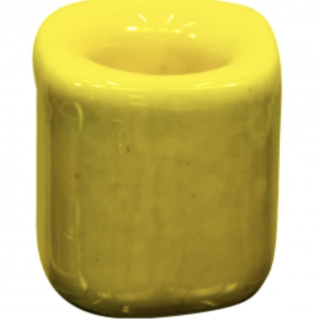 Mini Magic Ritual Candle Holder Yellow 1" Ceramic - Chime Spell