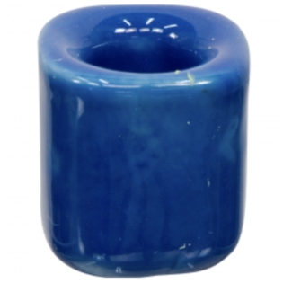 Mini Magic Ritual Candle Holder Dark Blue 1" Ceramic - Chime Spell