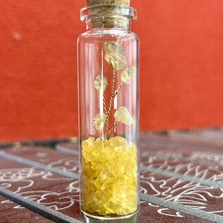 Citrine Vial - Chips Rough Raw Natural