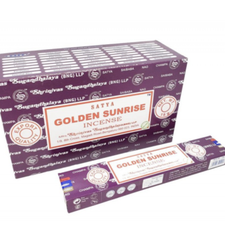 Golden Sunrise Incense -12 Sticks in Box 15g - Satya