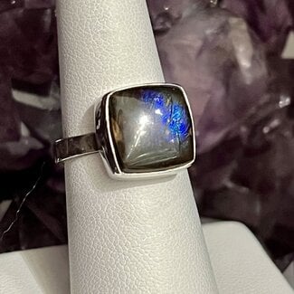 Boulder Opal Size 7 Ring-Sterling Silver