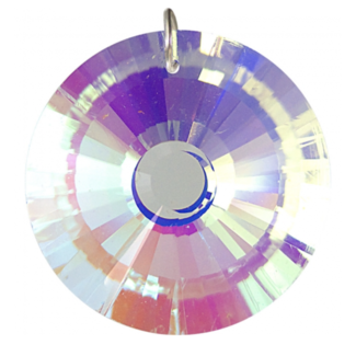 Crystal Prism Suncatcher Sun Catcher-Faceted Rainbow Round Mirror Window Prism 40mm
