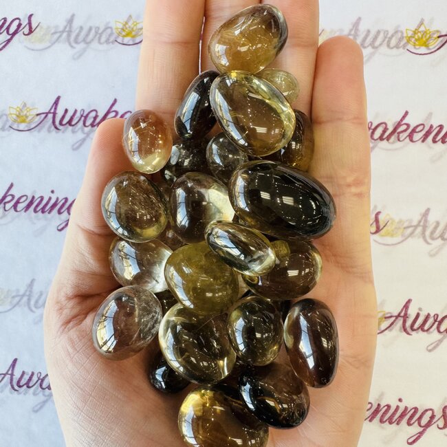 Smoky (Smokey) Citrine Quartz - Tumbled Smooth