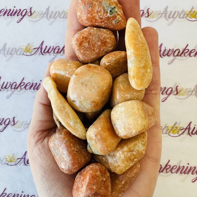 Dark Orange Calcite - Tumbled