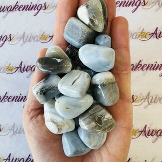 Blue & Black Banded Onyx - Tumbled
