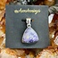 Purple Violet Flame Opal Pendant - Triangle Trillant - Sterling Silver
