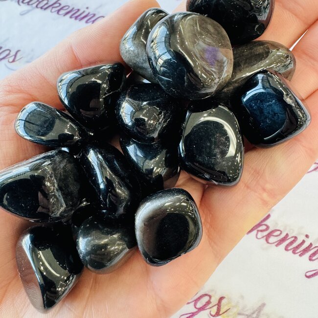 Silversheen (Silver Sheen) Obsidian - Tumbled