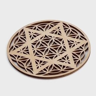Crystal Grid Sacred Geometry Wooden Board