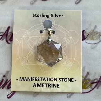Ametrine Hexagonal Pendant - Sterling Silver