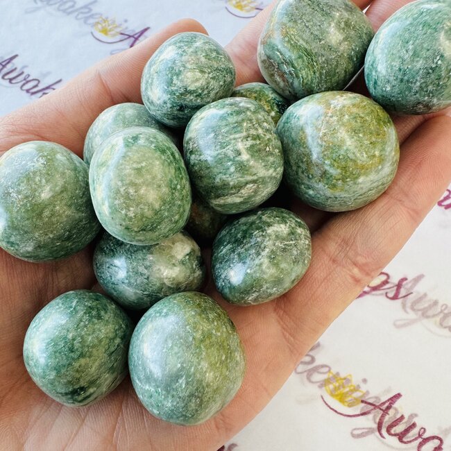 Green Fuchsite (Muscovite Mica) - Tumbled Smooth