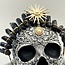 Black Obsidian Crown Tiara - Sun Goddess Rough (Gold Plated) Crystal Headband Hair Accessories