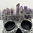 Amethyst Tiara Crown - Rough Points, Triple Moon Phases (Silver Plated) Crystal Headband, Hair Accessories