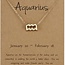 Aquarius Necklaces - Gold Plated  (16-18" Adjustable) - Zodiac Sign Pendant Charm Astrology