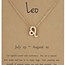Leo Necklaces - Gold Plated  (16-18" Adjustable) - Zodiac Sign Pendant Charm Astrology