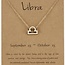 Libra Necklaces - Gold Plated  (16-18" Adjustable) - Zodiac Sign Pendant Charm Astrology