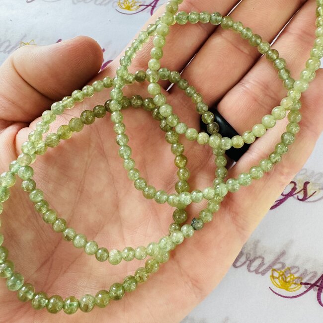 Green Apatite Bracelets - 3-4mm Mini