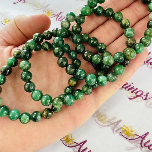 Green Mica (Muscovite Phlogopite) Bracelets - 8mm