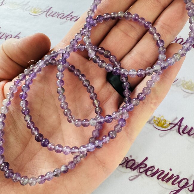 Chevron (Dream) Amethyst Bracelets - 4mm Mini
