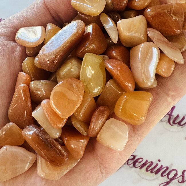 Tangerine Quartz - Tumbled Orange