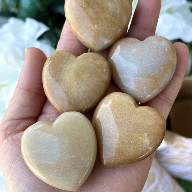 Moonstone Puffy Hearts - Medium