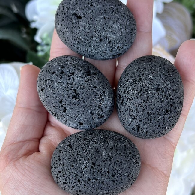 Lava Stone Palm Pillow Stone