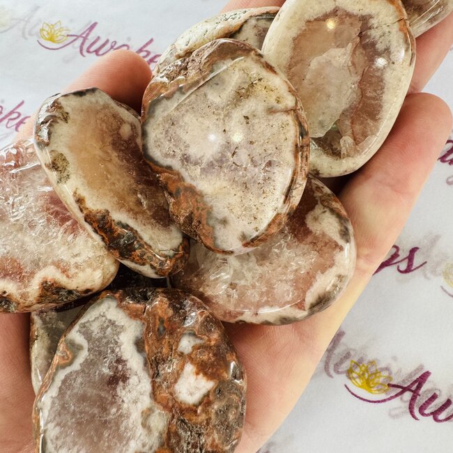 Pink Amethyst Slice Slab Flat - Medium