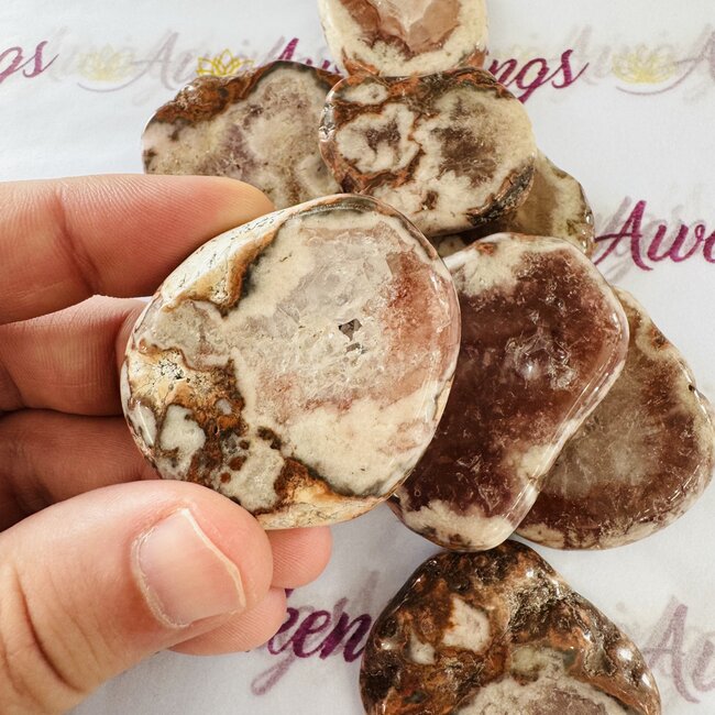 Pink Amethyst Slice Slab Flat - Medium