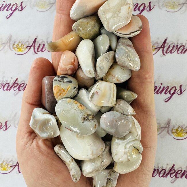 Pink Botswana Agate- Tumbled